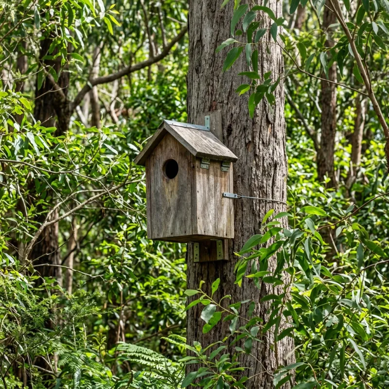 Animal nesting box installed as a humane alternative to a Keilor Downs roof cavity